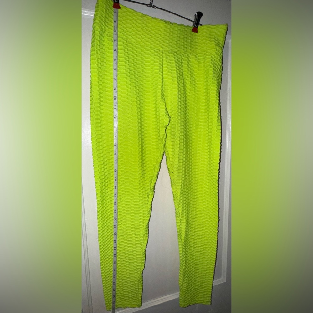 Neon Textured Leggings-Small spot on front-see photos